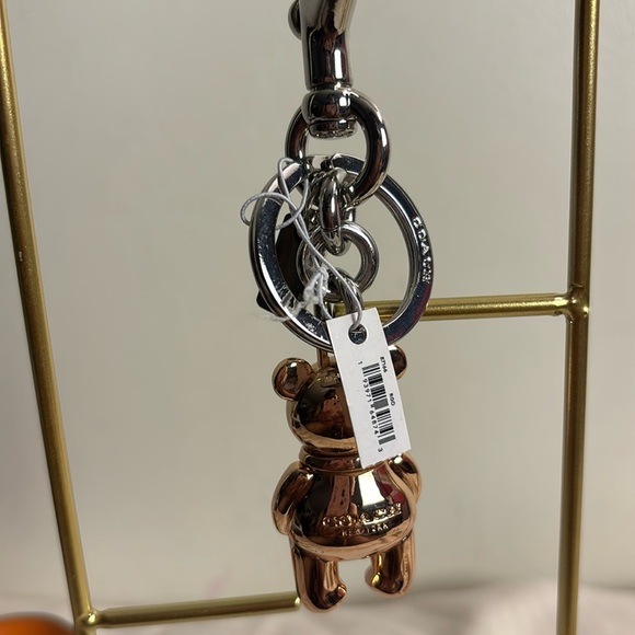 Coach Rose Gold Bear Bag Charm - Picture 4 of 7